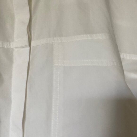 Blouse blanche manches courtes en popeline de type "Crop" - Picture 2 of 4